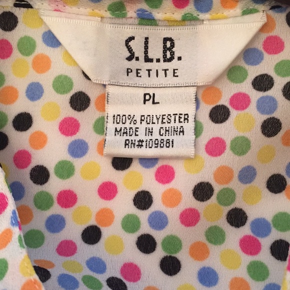 S. L. B. Button-Down Blouse w/Ruffle Detail - Picture 6 of 6